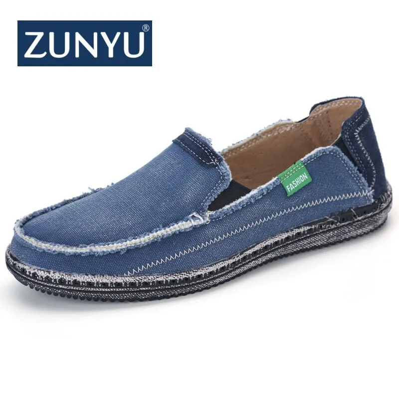 ZUNYU/Новинка летняя повседневная мужская парусиновая обувь дышащая на плоской