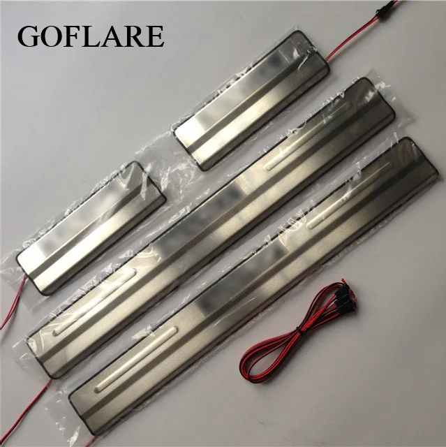 Led Защита порога автомобильной двери для Nissan Sentra B17 аксессуары 2013- с подсветкой дверные пороги потертости пластины резьбы