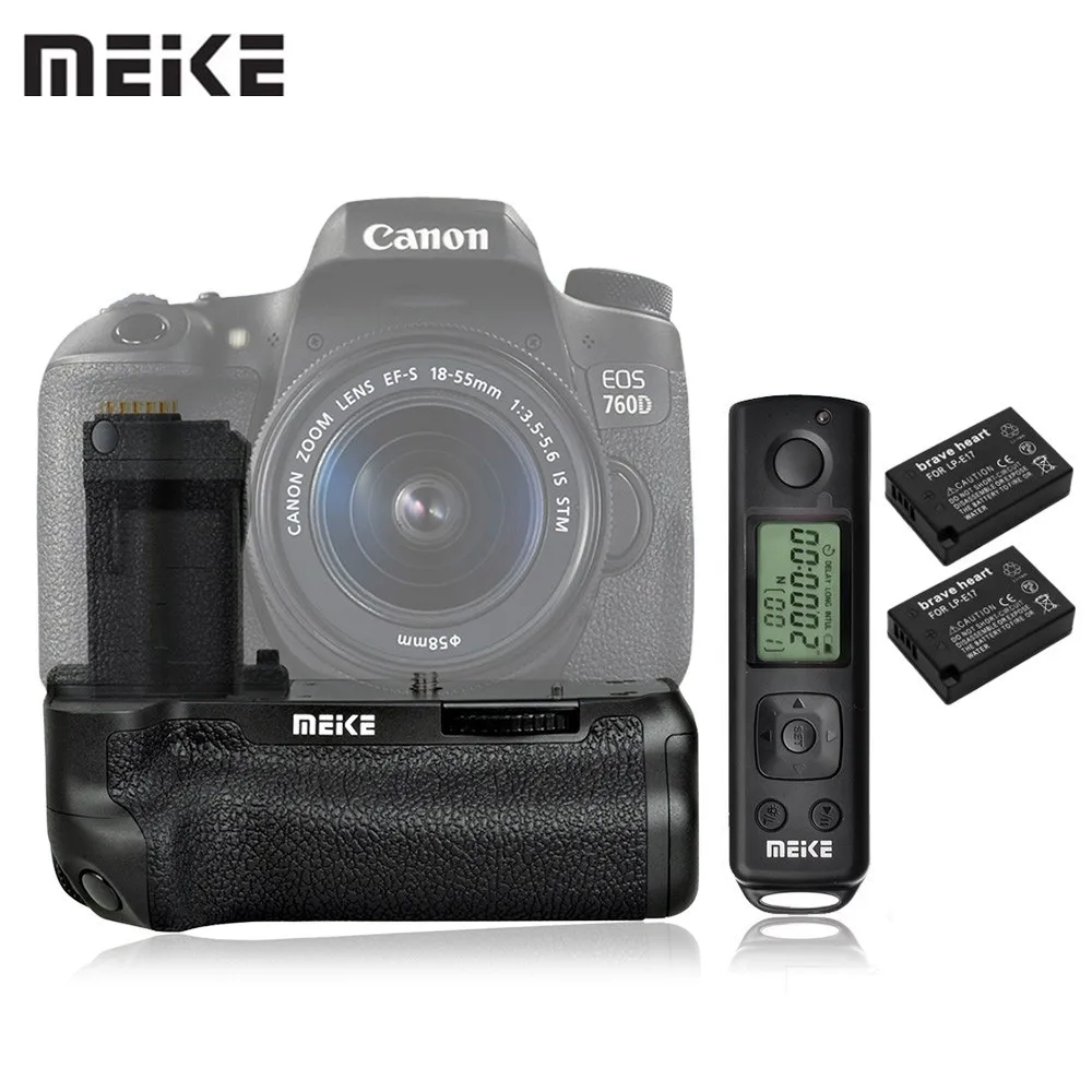 Вертикальный батарейный блок для зеркальной фотокамеры Canon 760D 750D с ЖК