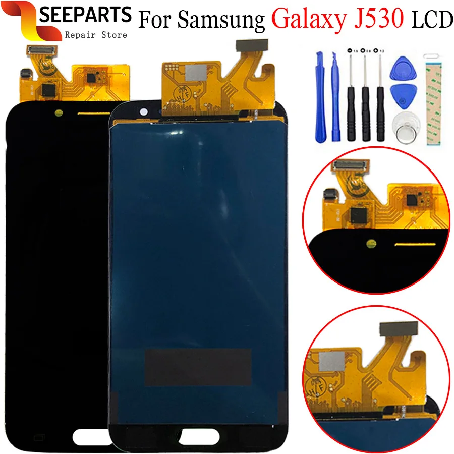 ЖК дисплей 5 2 дюйма для Samsung Galaxy J5 2017 + J530 J530F SM цифровой преобразователь сенсорного