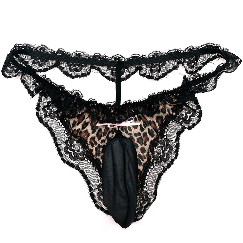 Гей Для мужчин нижнее белье Стрейчевые стринги с пенис выпуклость мешочек