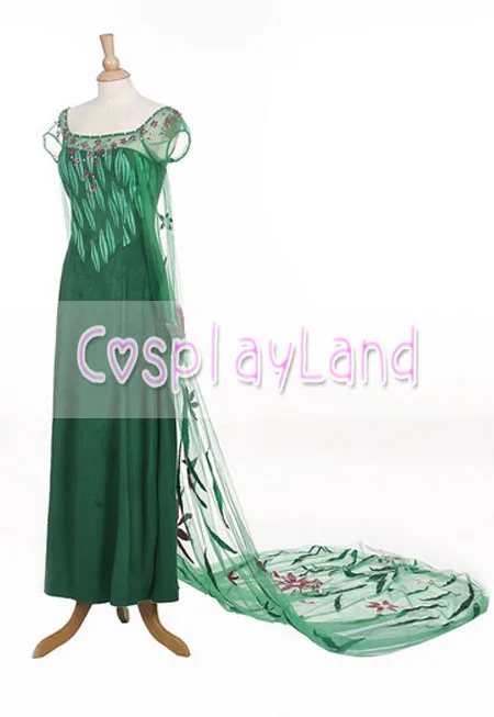 Fever Elsa/зеленое платье для взрослых и женщин карнавальный костюм Эльзы вечеринки