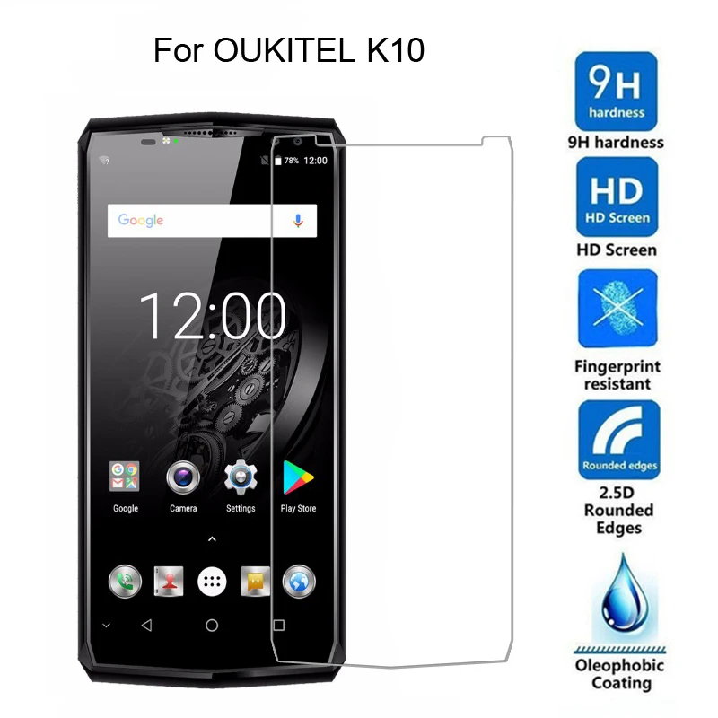 2 шт. OUKITEL K10 4G Защитная пленка из закаленного стекла 100% оригинальные скретч