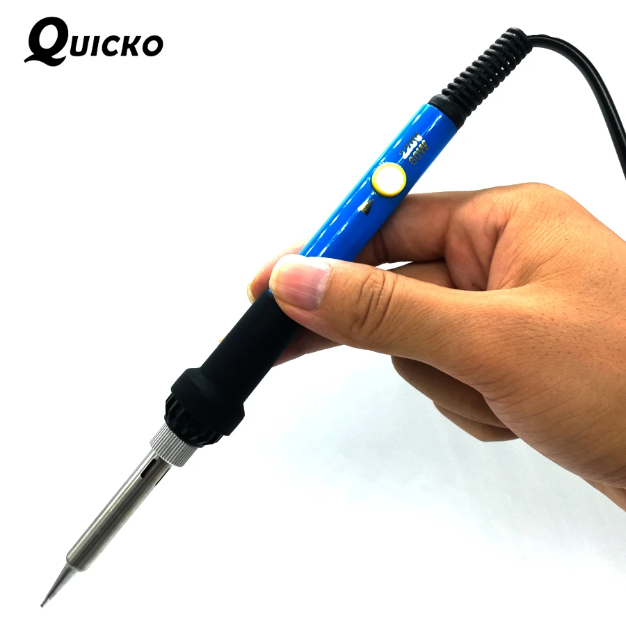 QUICKO температурный Регулируемый Электрический сварочный паяльник с ручкой