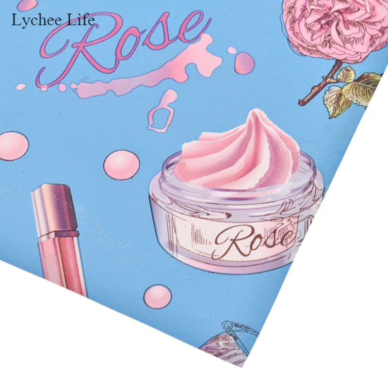 Lychee Life A4 Синтетическая кожа с принтом розы ручная работа Швейные сумки для одежды
