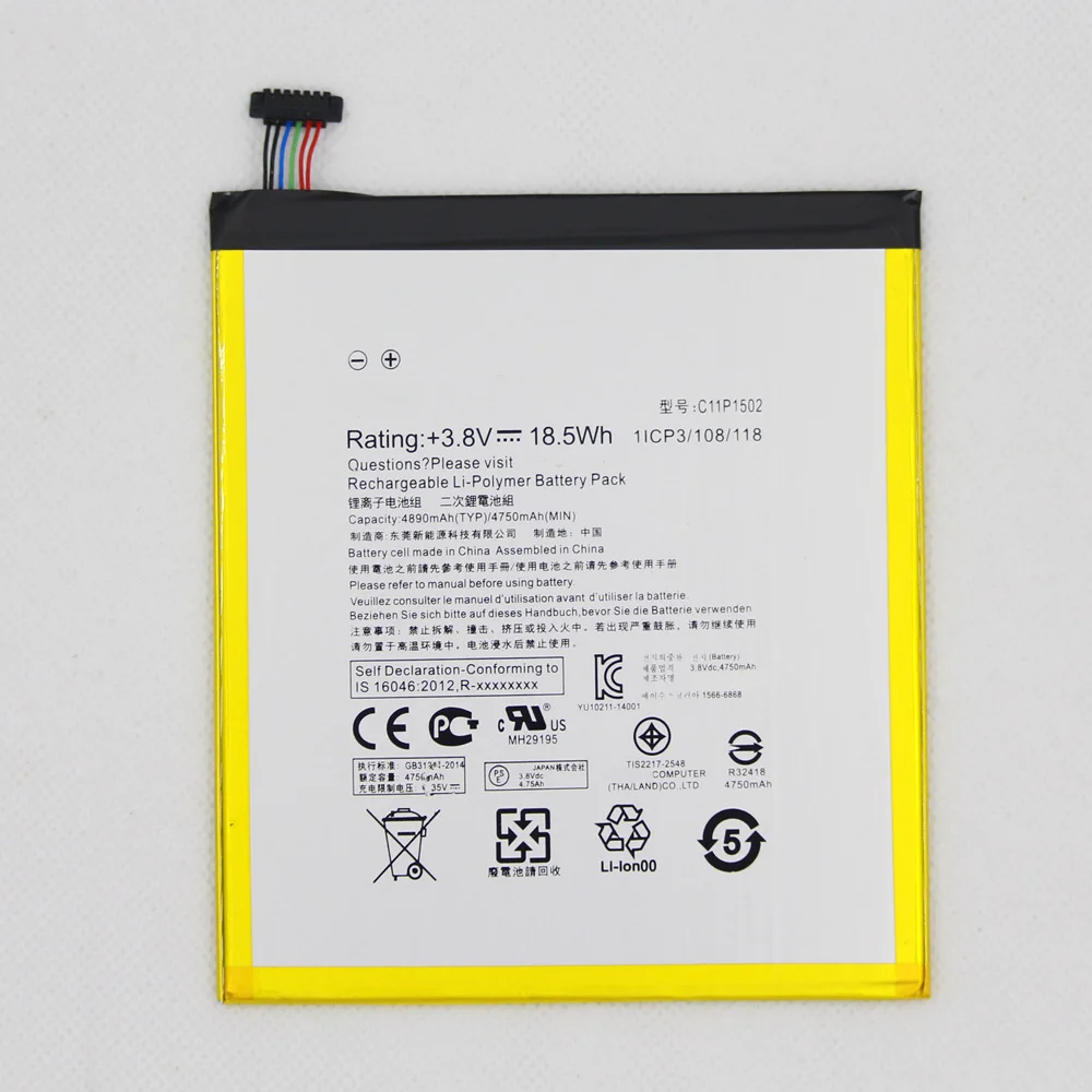 ISUNOO 2 шт./лот 4890 мА/ч C11P1502 запасная батарея для ASUS ZenPad 10 Z300CG Z300CL P01T Z300M Z300C P023 1
