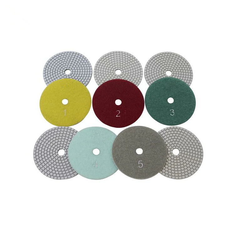 ST17 заводские цены Алмазные абразивные влажные диски для полировки гранита 5 Шаг