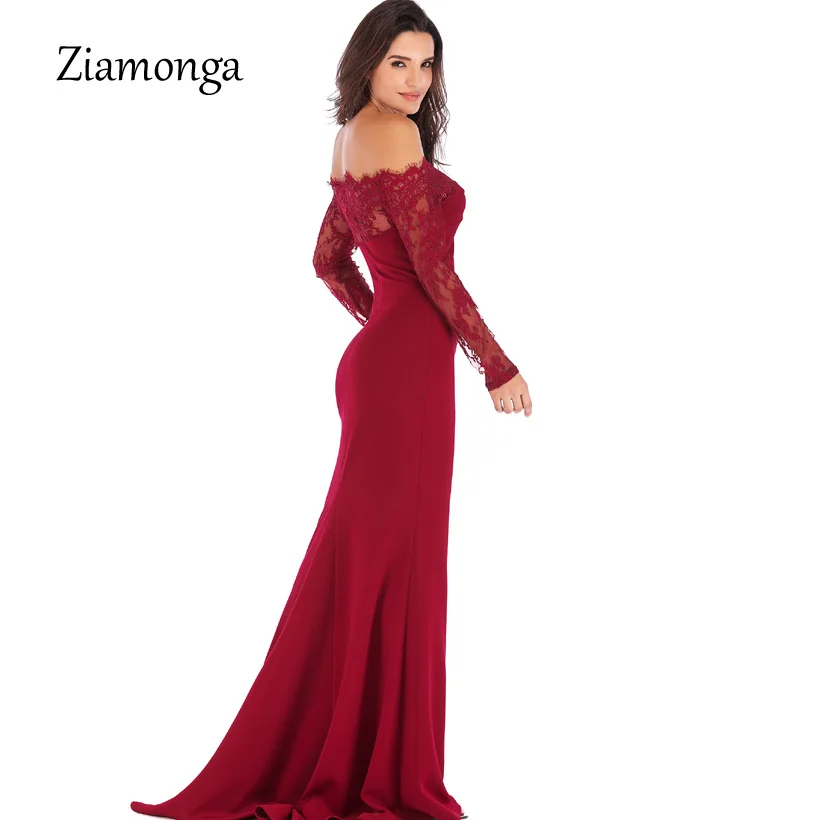 Ziamonga взлетно посадочной полосы стиль вечерние без бретелек партии Макси платья