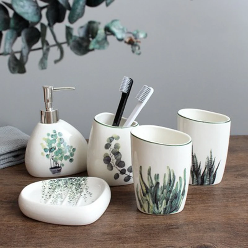 

Bathroom Accessories set bathroom set ceramic accessories lotion bottle toothbrush holder soap dispenser home decoration