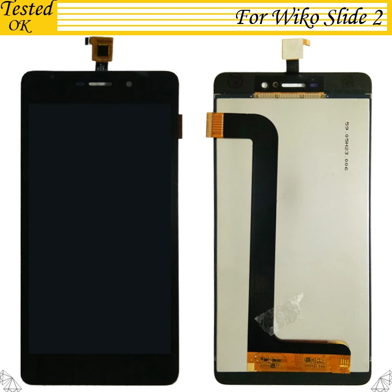 Тестирование работы для Wiko Slide 2 ЖК дисплей+ сенсорный экран сборки черный Цвет Wiko Slide2