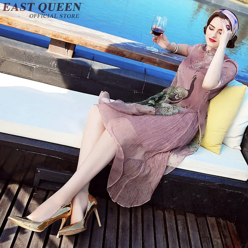 Китайское оригинальное платье-Ципао традиционная китайская женская одежда для