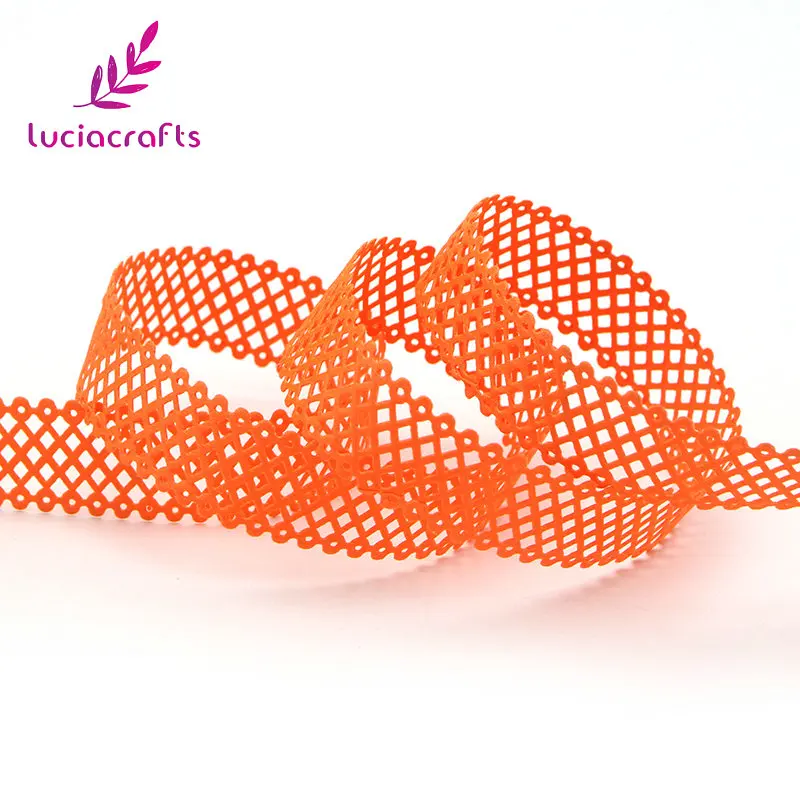 Lucia crafts 2,2 см многоцветные сетки Лента кружевная отделка DIY шитье скрапбукинг ручной работы материал украшения 2y/лот P0602