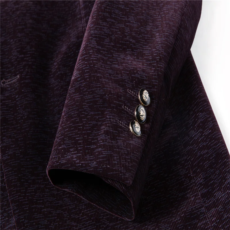 2017 осенние и зимние мужские повседневные Модные фланелевые однобортные блейзеры