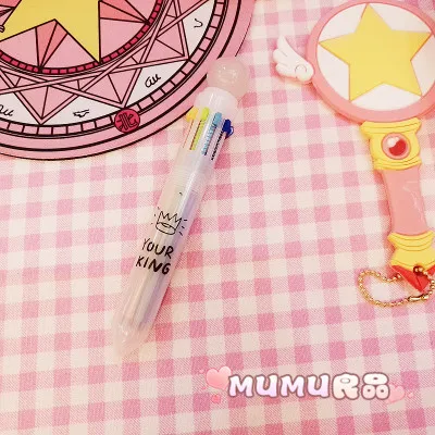 white 10 видов цветов Принцесса Корона шариковая ручка мультфильм Kawaii шариковые ручки набор школьные творческие школьные офисные принадлежности канцелярские принадлежности Kawaii - Цвет: white