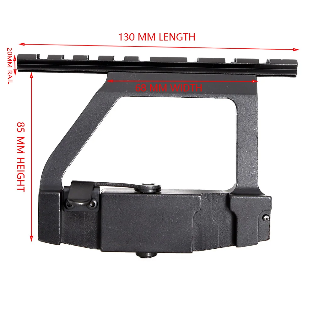 ak47 Top Rail Mount Ak47 Picatiny боковой рельсовый прицел крепление Быстрый замок верхний рельс крепление сверхмощный Калашников Ak74 Сайга винтовка страйкбол прицел Крепление - Цвет: ak47 Top Rail Mount