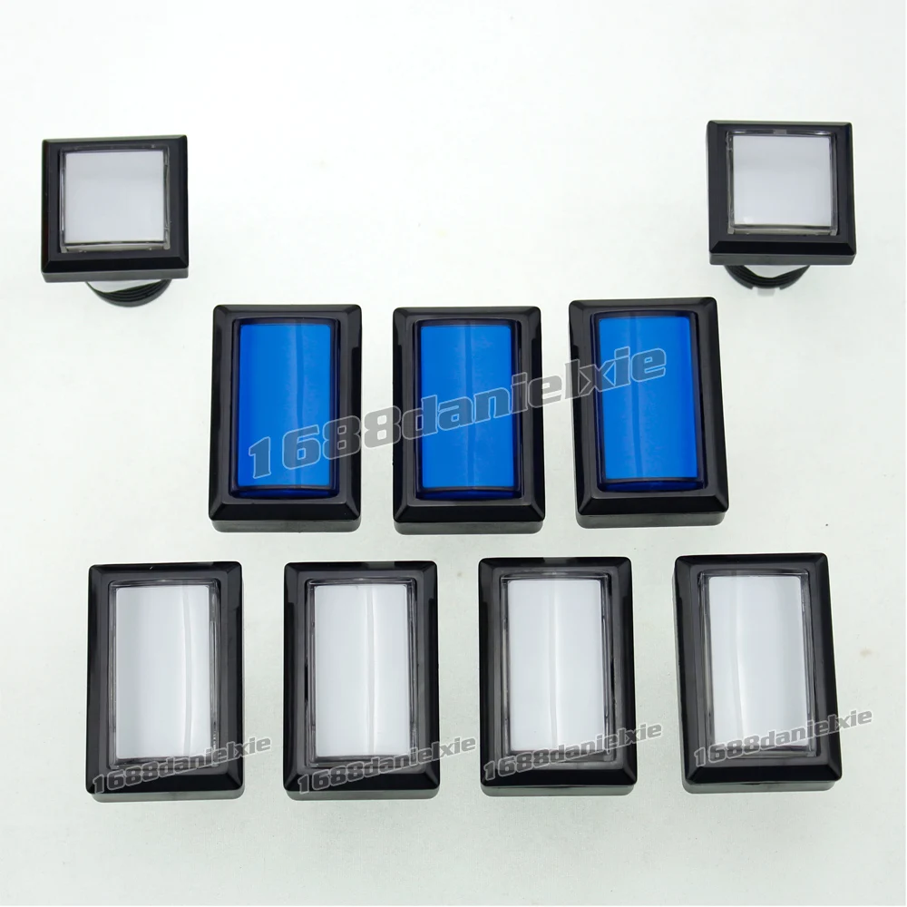 

9x Arcade Beatmania IIDX DIY Kit Parts LED Light Illuminated Rectangular Buttons