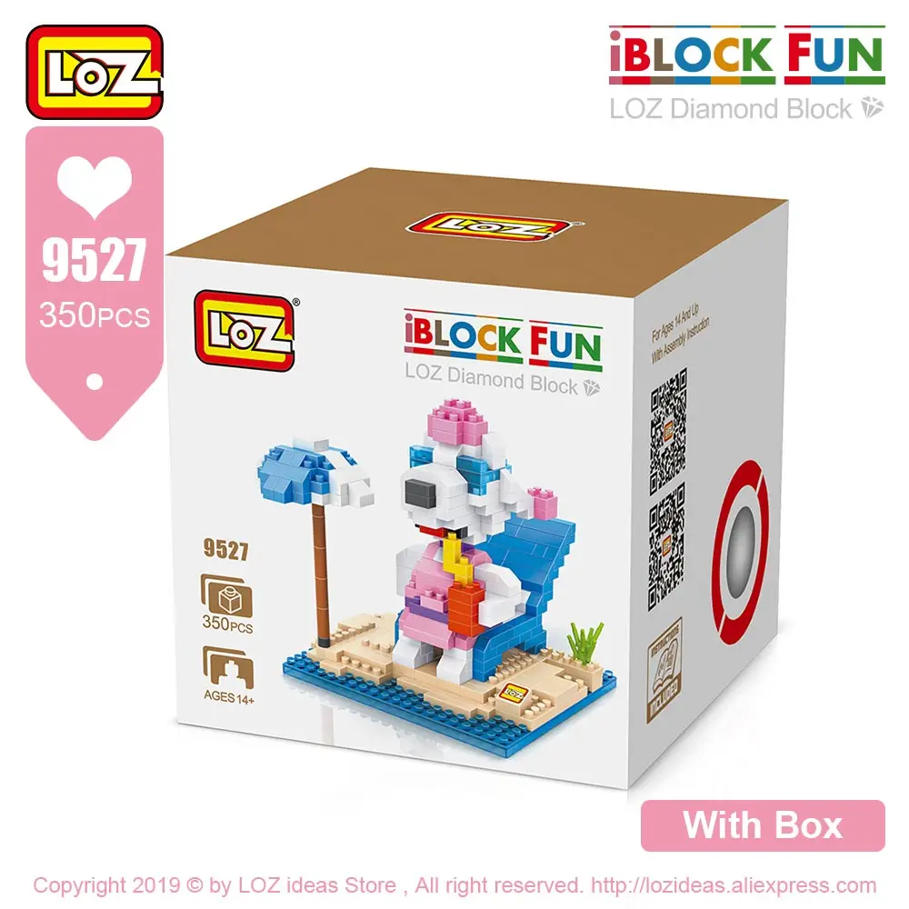 9527 With Box LOZ pixels блоки Алмазные Кирпичи мультяшная собака фигурки животных сборные игрушки Обучающие Праздничные рождественские детские игрушки - Цвет: 9527 With Box