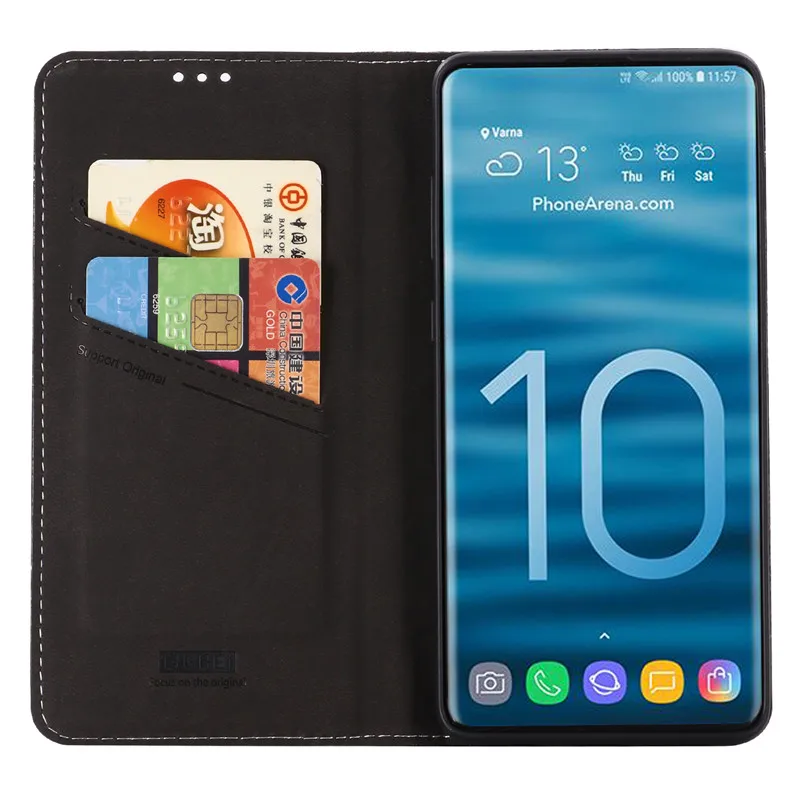 GEBEI Роскошный чехол из натуральной кожи для Samsung Galaxy S10 Plus Lite S10e магнитный откидной