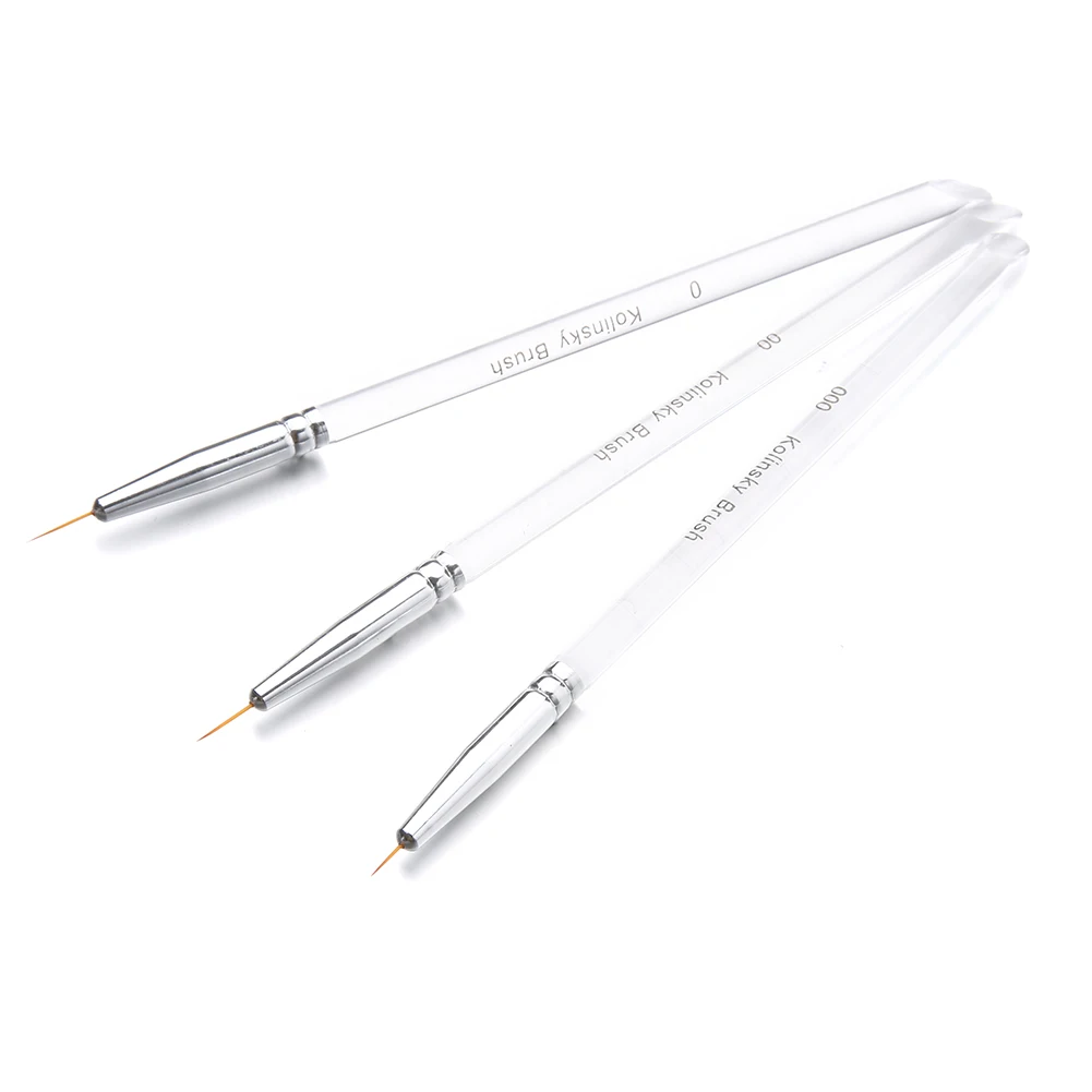 3 шт. модные полезные прозрачные ручки для дизайна ногтей инструмент маникюра