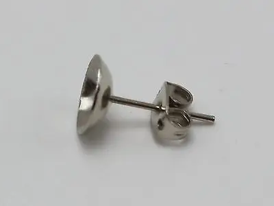 Серьги-гвоздики 100 пробы из серебра штифт для ногтей 8 мм | Украшения и аксессуары