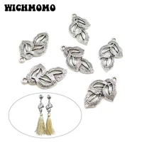 2021 new fashion 10piecesbag 27mm zinc alloy retro leaves charms pendants diy necklaces earrings jewelry accessories