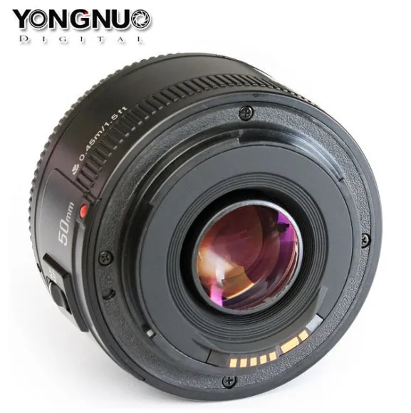 YONGNUO объектив yn50мм f1.8 EF 50 мм f/1 8 AF YN50 диафрагма Автофокус для Canon EOS T6 700D 750D 80 DSLR