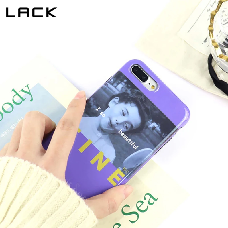 LACK фиолетовый чехол для телефона с иллюстрацией iphone 7 6 6s 8 Plus милые модные чехлы