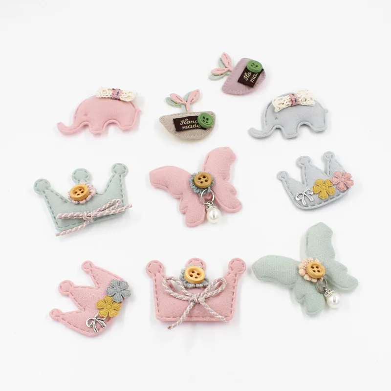 

10 шт./разные стильные мягкие аппликации для девочек, аксессуары для волос, Детские нашивки «сделай сам» для одежды, искусственные волосы