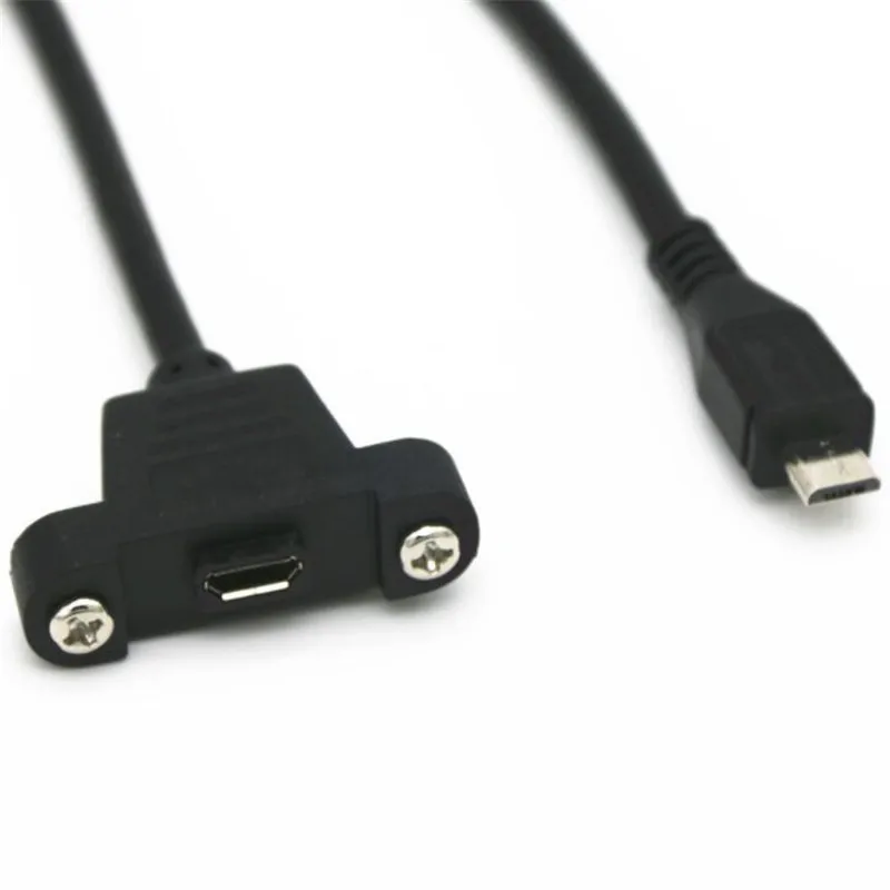 5-контактный Удлинительный Кабель Micro-USB 2 0 папа к Micro USB Мама 30 см 50 с винтами и