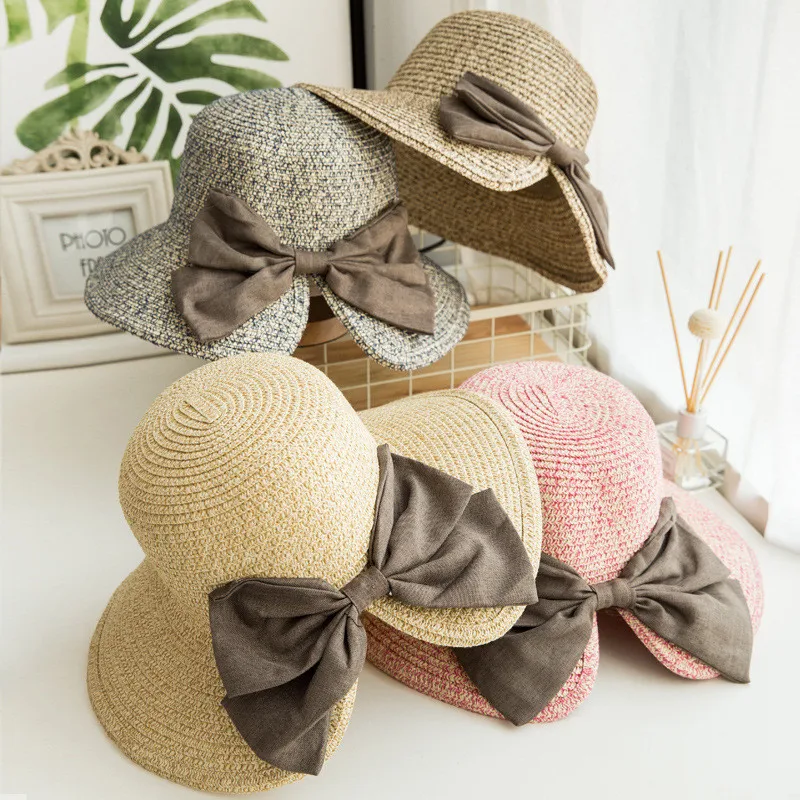 2018 новый летний Шапки для Для женщин органза шляпа от солнца Beach sun hat Складная