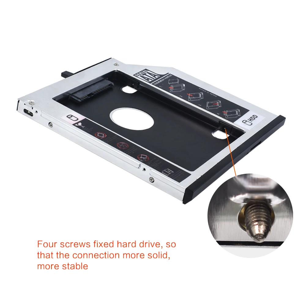 TISHRIC Optical Bay Caddy 9 5 мм SATA 2nd 2 HDD SSD корпус жесткого диска для Lenovo ThinkPad T400s T400 T410 T410s T420s