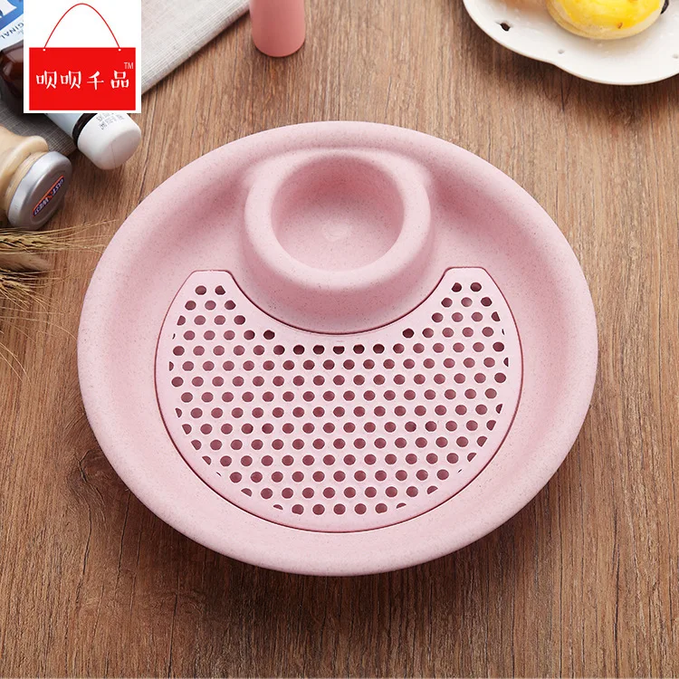 Пшеничная солома двухслойные открытый уксус блюдо вареные пельменей диск