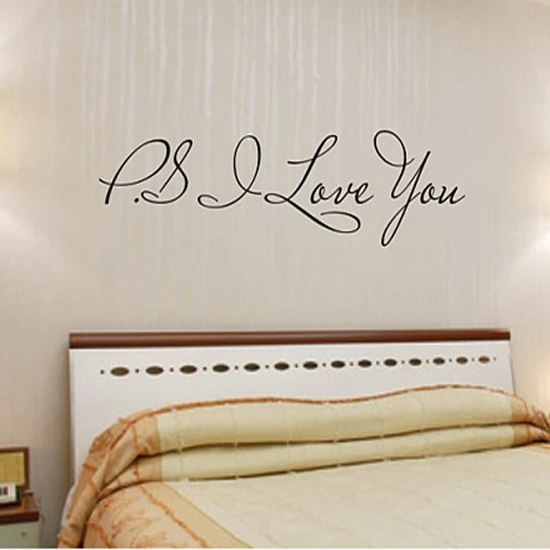 Бесплатная доставка: Акция! Лидер продаж виниловые наклейки на стену PS I Love You