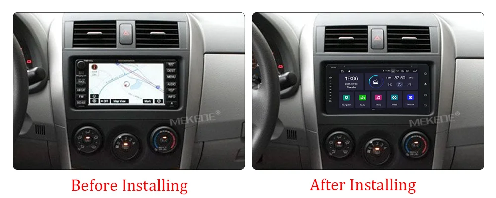 MEKEDE Авто Радио Android 9,0 4+ 64G ips DSP Автомобильный мультимедийный плеер для toyota corolla RAV4 Hilux camery для toyota универсальный