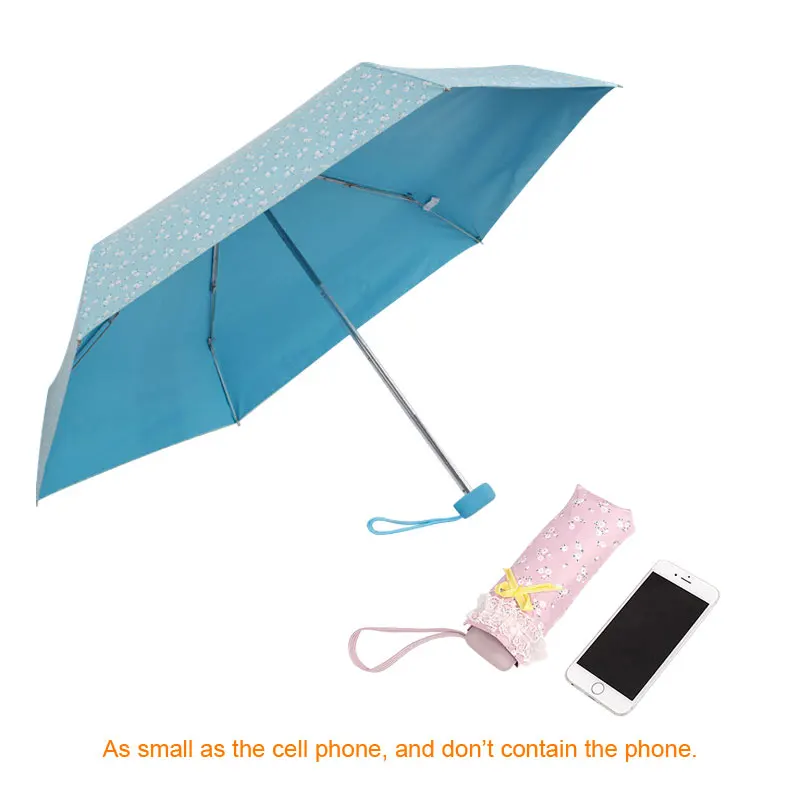 Новый Леди Принцесса 6K пять складной уличный зонтик креативный цветной клей мини