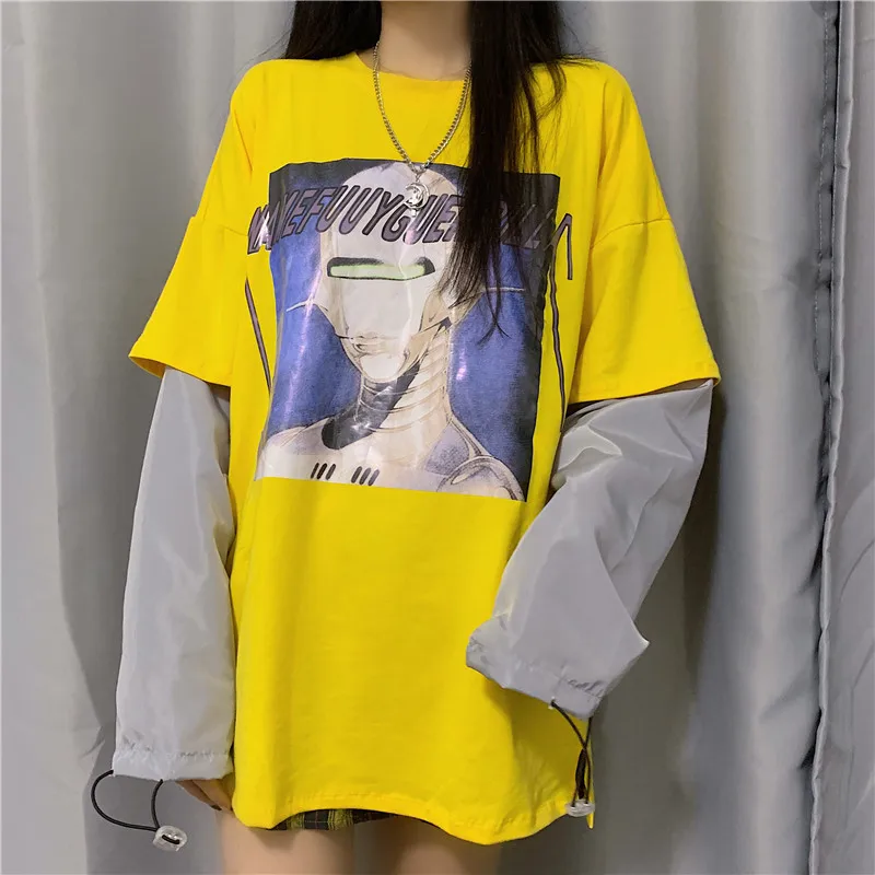 Camiseta Mujer 2019 Весна Harajuku уличная Модная футболка Для женщин футболки корейский Ulzzang