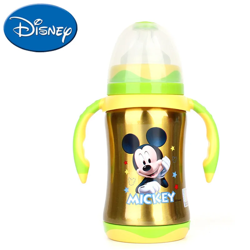 Disney Baby Герметичная Бутылка детская с Соломенная ручка из нержавеющей стали Новое поступление чашка анти-плоское анти-осень 200 мл - Цвет: C