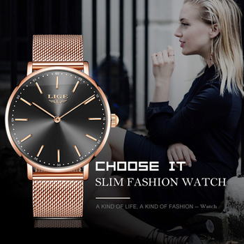 Ultra thin Ladies Watch Brand Luxury Women Watches Waterproof Rose Gold Stainless Steel Quartz Wrist Watch Women montre femme-36767