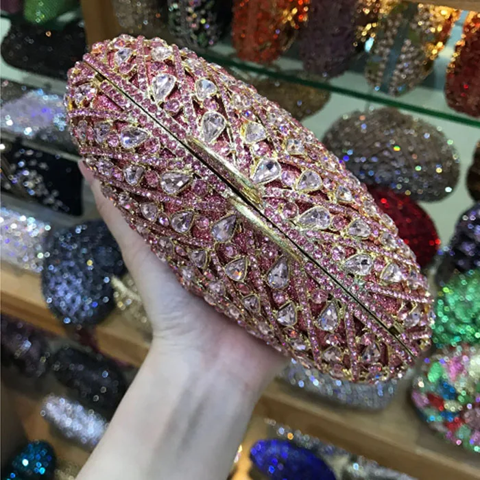 Розовый/красный/золотой/черный кристалл алмаза Роскошные клатчи на день элегантная сумочка серебро Искрящийся Диамант сумка для банкета невесты свадебные вечерние сумки