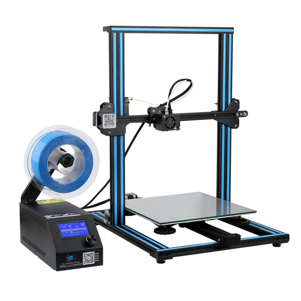 CR-10 3d принтер DIY Набор полностью Металлическая алюминиевая рамка большой размер печати 300*300*400 мм n 200 г нить+ Горячая кровать+ 8 г SD карта Creality 3D