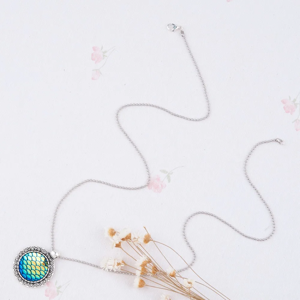 DoreenBeads ручной работы Drusy Смола Кабошон рыба шкала фотоколье Новая мода богемное