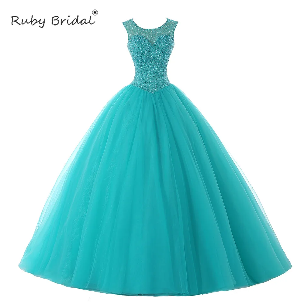 Фото Свадебные платья без рукавов Ruby Quinceanera Vestido Debutante Blue бальные платье | Свадьбы и