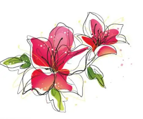 Наклейки для татуировки цветы 6*6 см водонепроницаемые сексуальные на спине