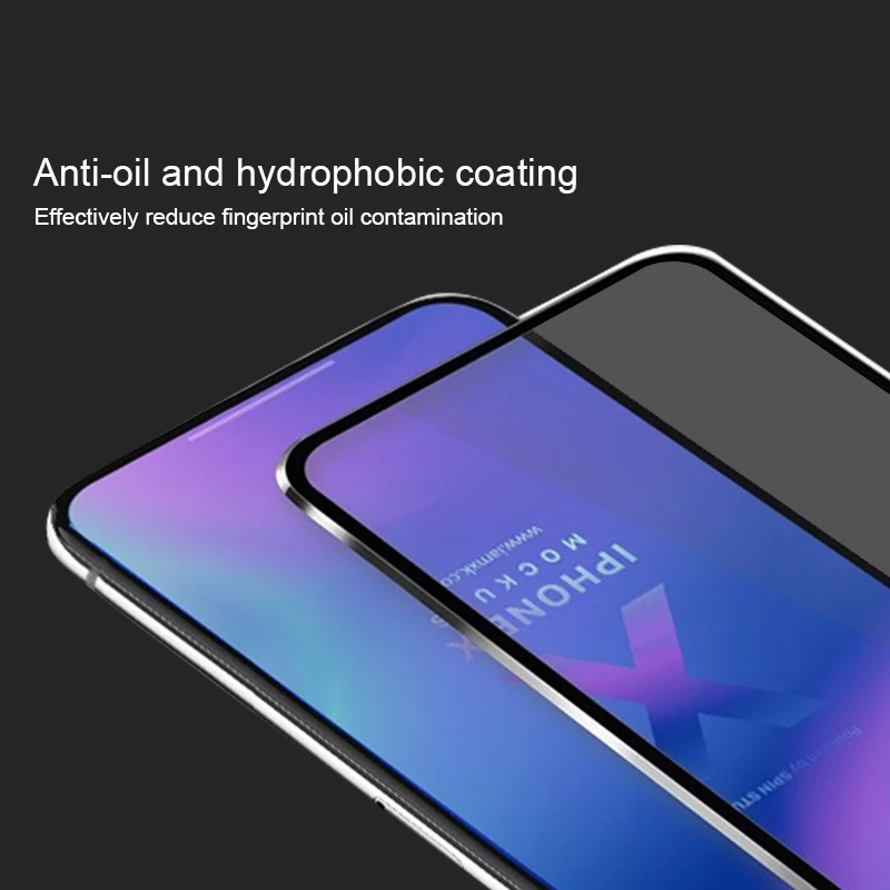 RZP 6D закаленное стекло с изогнутыми краями для iPhone X 3D полное покрытие защита