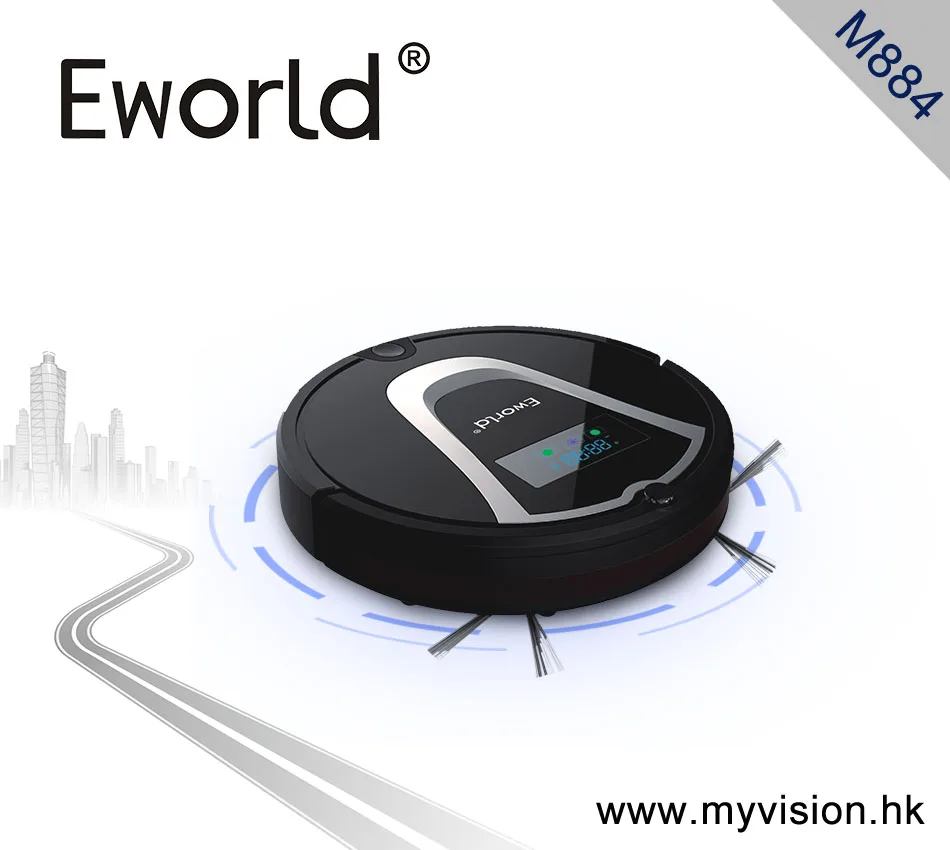 Пылесос Eworld M884 для сухой и влажной уборки умный робот пылесос с HEPA фильтром