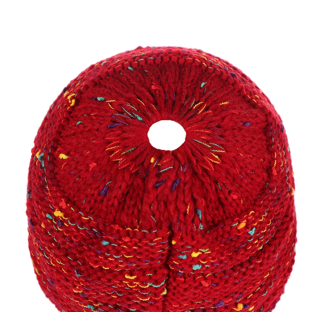 Женская вязаная шапка для девочек Повседневная Бейсболка унисекс зимняя с