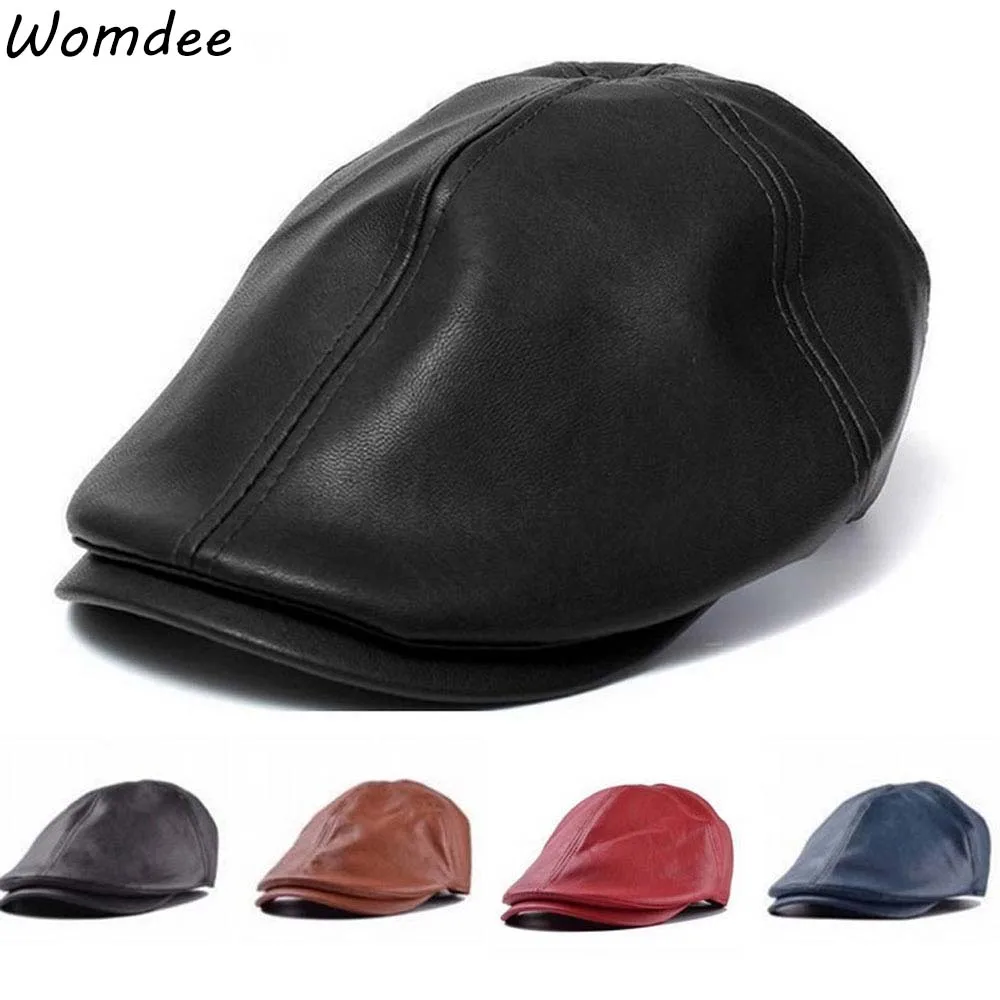 Модные унисекс искусственная кожа женщин мужские Baret из искусственной кожи на