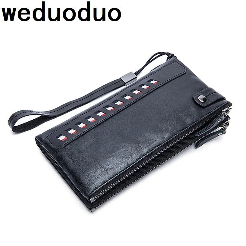 Роскошный брендовый Винтажный Мужской кошелек Weduoduo из 100% натуральной воловьей