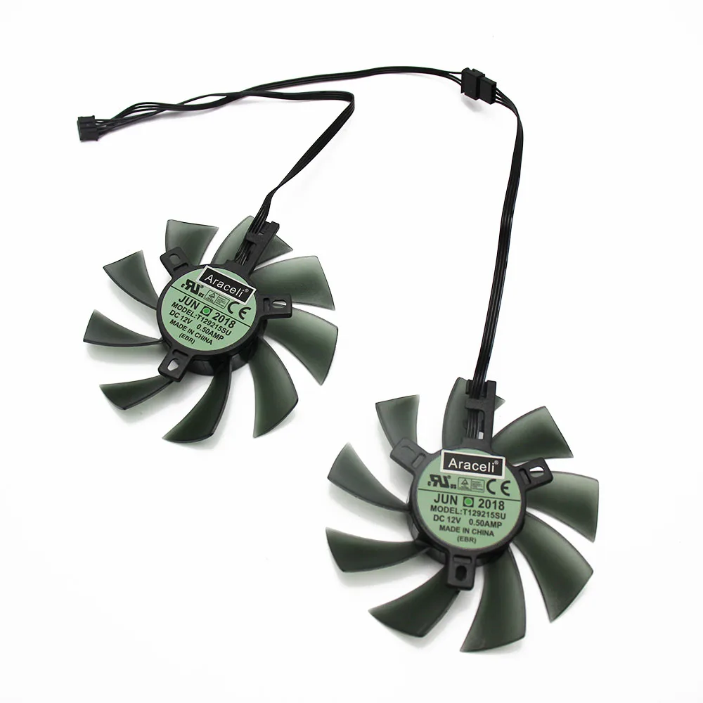 85 мм Новый DIY T129215SU 12 В 0.50A GTX 1050 1060 1070 RX580 Видеокарта охлаждения двойной