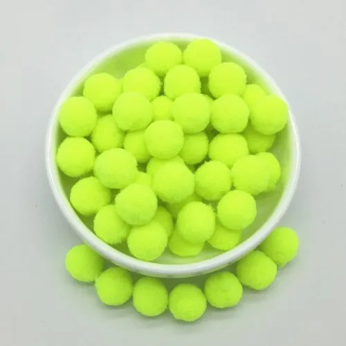30 Bright yellow Помпон 15 мм меховой плюшевый шар для рукоделия ручной работы мягкие помпоны Свадебный домашний декор одежды для шитья на ткани аксессуары 20 г 144 шт - Цвет: 30 Bright yellow